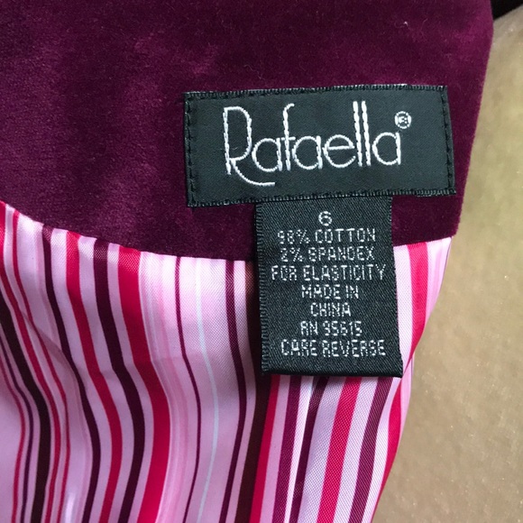 Size 6 Rafaella Purple Velvet Jacket - Picture 6 of 6
